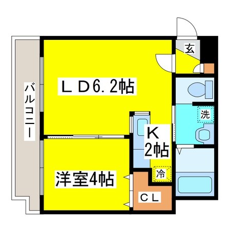 北１３条東駅 徒歩2分 1階の物件間取画像